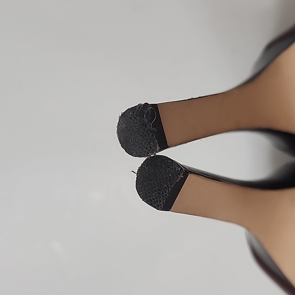 Calvin Klein Kendall Burgundy Patent leather Lizard Embossed Heels Size 9.5 - Picture 11 of 13